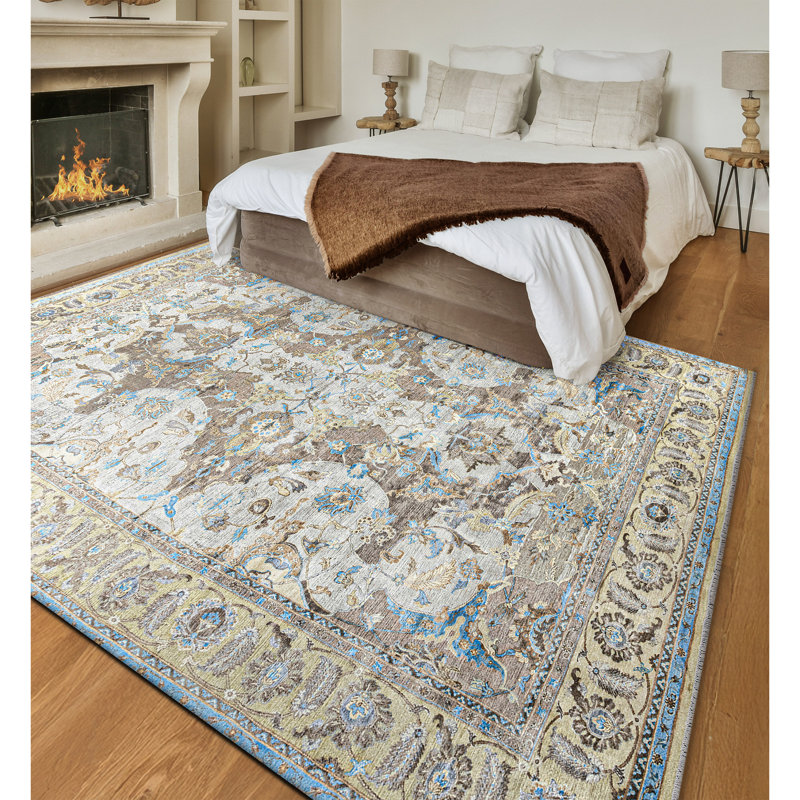 High-Quality Hand-Knotted Multi Area Rug, Rectangle 5' x 8'