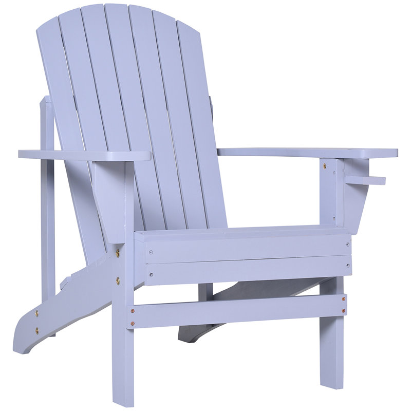 Chaise Adirondack en bois, Gris