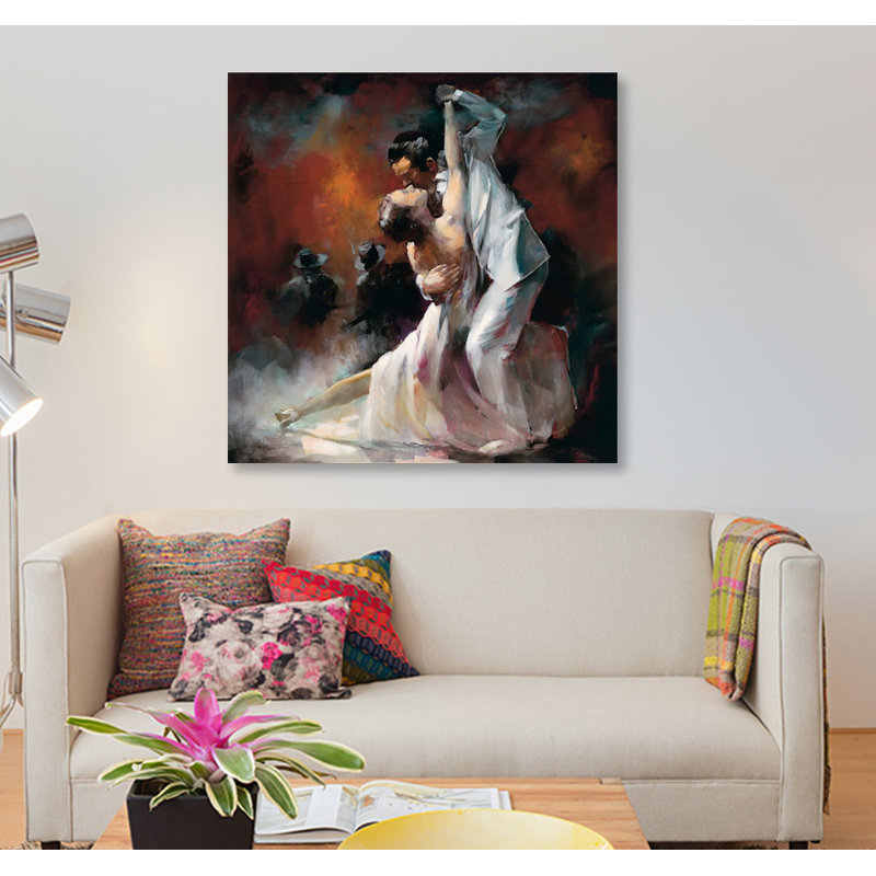 «Tango Argentino I» par willem haenraets - reproduction sur toile tendue sur châssis, H 12 po x l 12 po x P 0,75 po