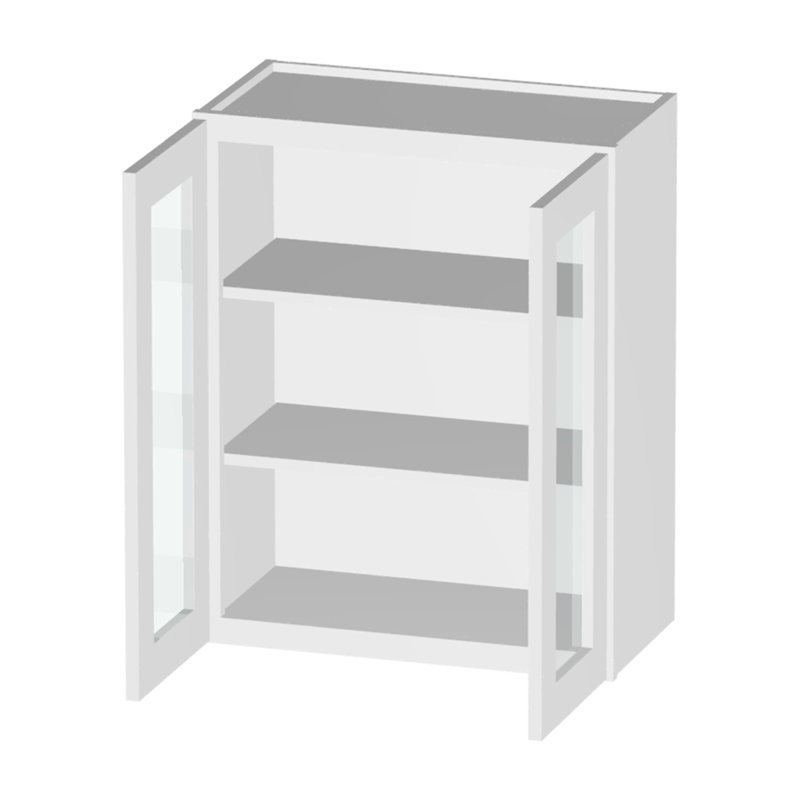 Armoire murale standard en contreplaqué blanc, prête à assembler, 61 cm (L) x 30,5 cm (P) x 91,5 cm (H), 24 po x 36 po, Blanc