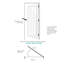 Dalle de porte intérieure en verre transparent 15 Lite - Porte en panneau de fibres à densité moyenne blanche pré-suspendue avec cadre réglable à droite (porte et cadre livrés séparément)-411770219-411770218