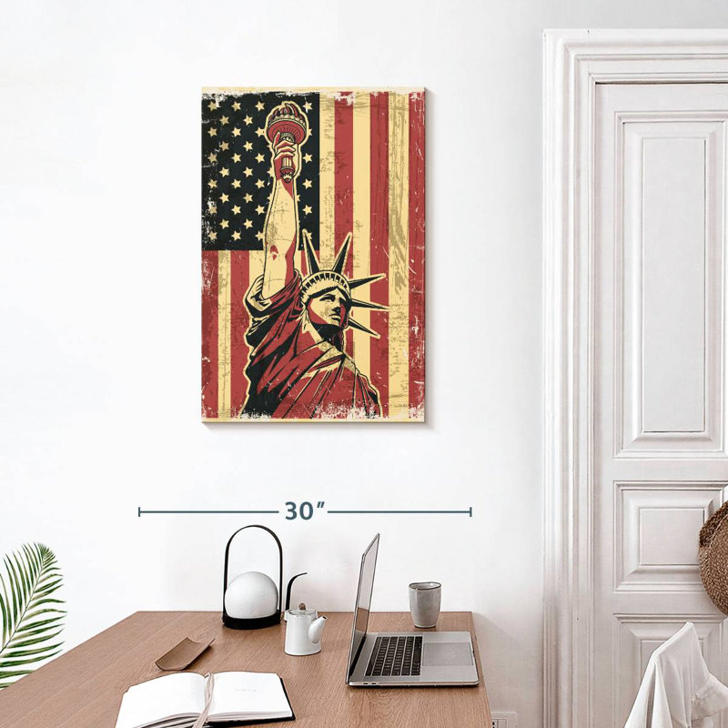 Retro Statue Of Liberty, 30" H x 20" W