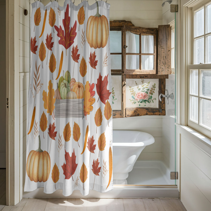 Rideau de douche 1 pièce Cozy Harvest, H 74 po x l 40 po