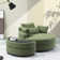 Danieal Upholstered Barrel Chair with Ottoman
