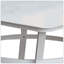 Plank Top Aluminum Patio Table With Flared Legs, White