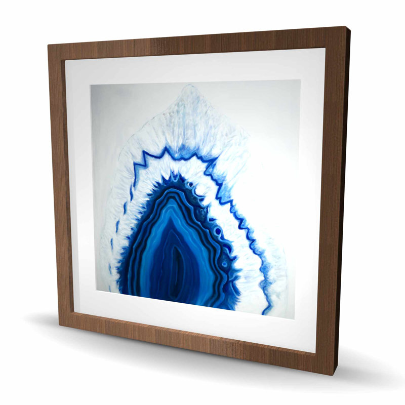 Agate Geode Slice Print - Modern Framed Matted Home Decor