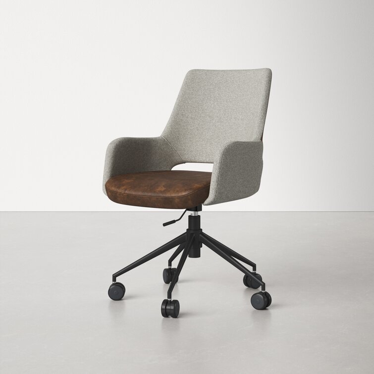 Helvetica Leather Swivel Office Chair