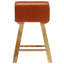 Funes Upholstered Counter Stool with Solid Wood Frame