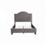 Tête de lit cloutée moderne en velours gris-107202480