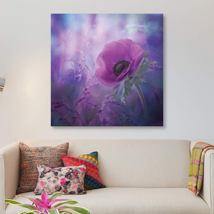 " Ecstasy " by Natalia Simongulashvili, 26" H x 26" W x 1.5" D, Black Framed Canvas, No Mat