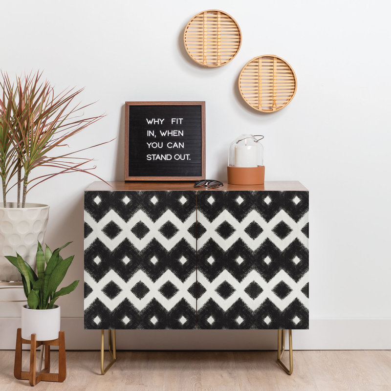 Accent Cabinet, Walnut/Black