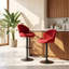 Tabouret de bar rotatif ajustable en tissu chromé 16,93 po x P 19,49 po x H 44,09 po Avenloft (ensemble de 2)