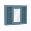 Armoire de salle de bain murale avec miroir et 6 tablettes ouvertes-1674548618