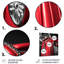 Élégant sac à main glamour en rouge et noir - impression sans cadre sur métal-87826458