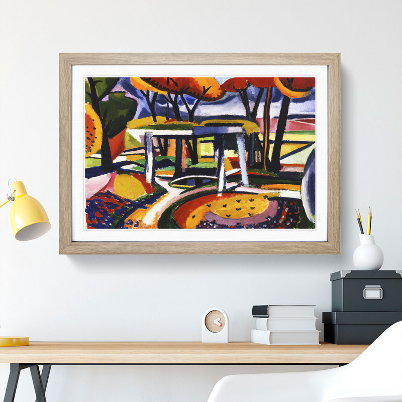 Forest Landscape by Henry Lyman Sayen - Framed Print, 36cm H x 48cm W x 2cm D, Oak Framed