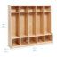 Casier ECR4Kids 5 sections avec banc, mobilier de salle de classe-107513173