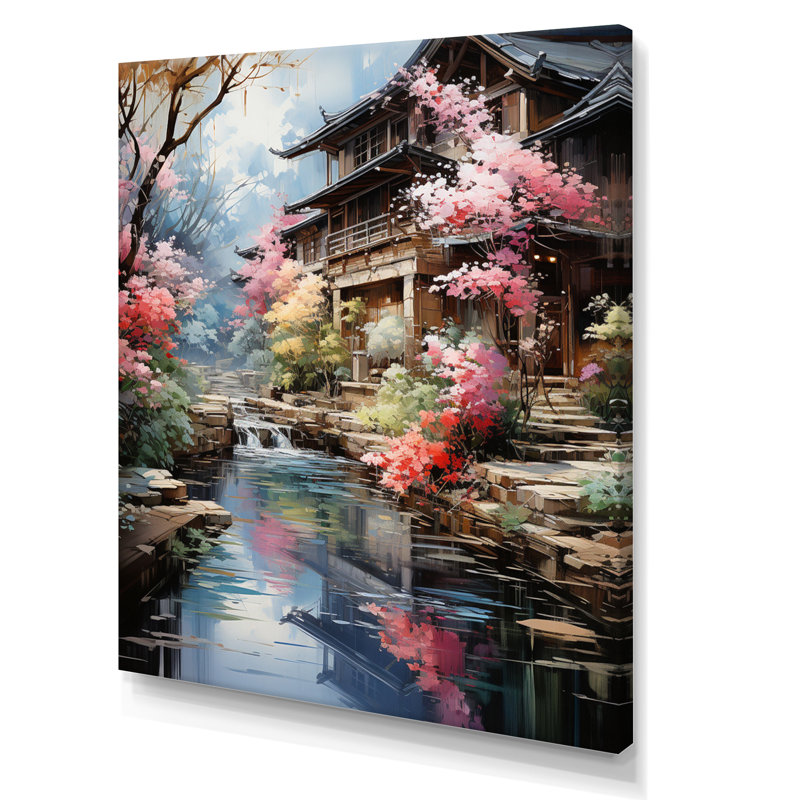 Koome " China Silk Road IX ", 20" H x 12" W x 1" D, Wrapped Canvas