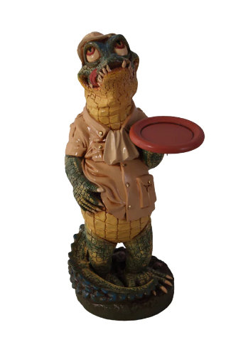 Crocodile Butler Small Statue