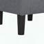 Fauteuil demi-tonneau et repose-pieds - Polyester - Pieds en plastique noir