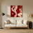 Abstract Figurative 10 Red Metal Wall Art-2048777978