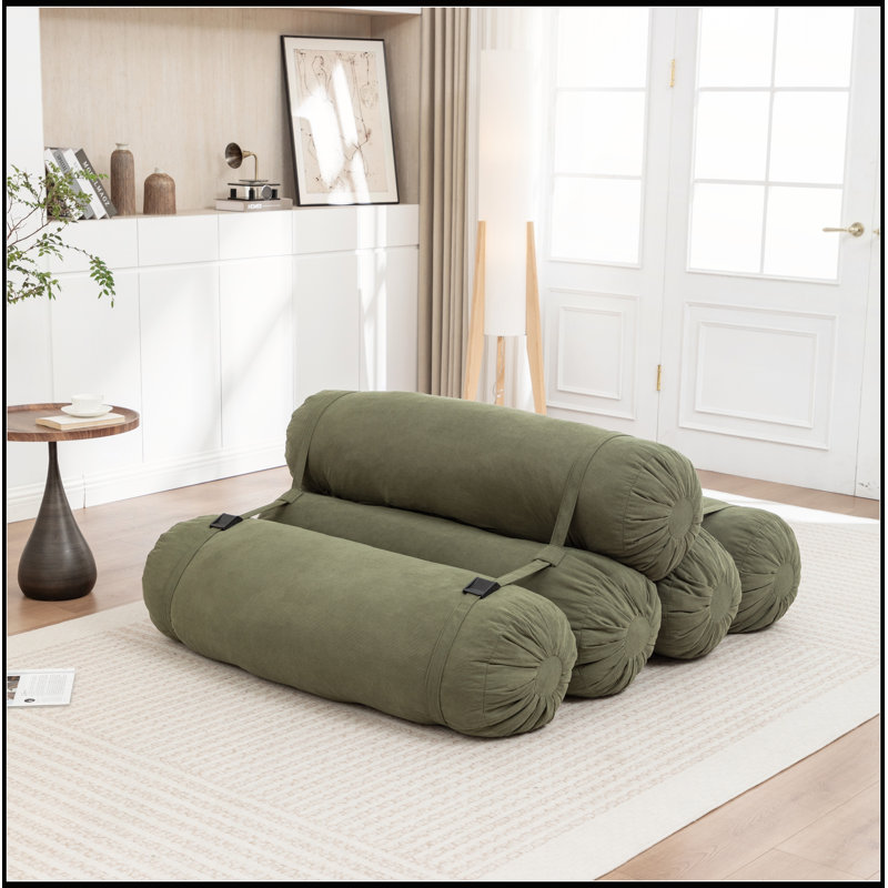 Canapé de plancher réglable avec sangles réglables pour le salon, la chambre à coucher et plus encore, Vert