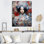 «White Butterfly Asian Glam Woman II», reproduction d'art mural femme asiatique