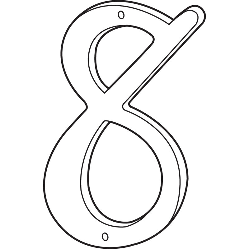 Numéro de maison de 3 po Prime-Line, plastique, noir avec clous, 8