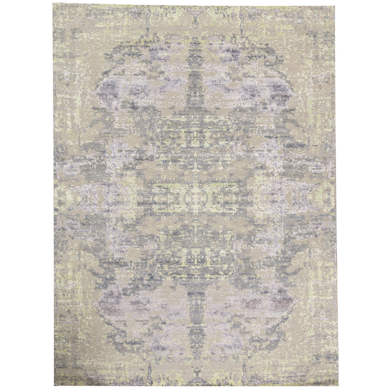 Hand-Knotted High-Quality Multi-Colored and Multi-Colored Area Rug