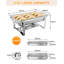 6-Pack 8QT/7.6L Rectangle Chafing Dishes Set Food Warmers with Lids & Holder