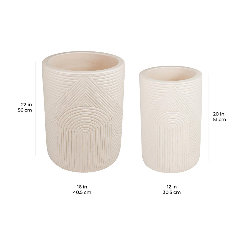 Provenance Signature Handmade Ceramic Planter, Matte Sand