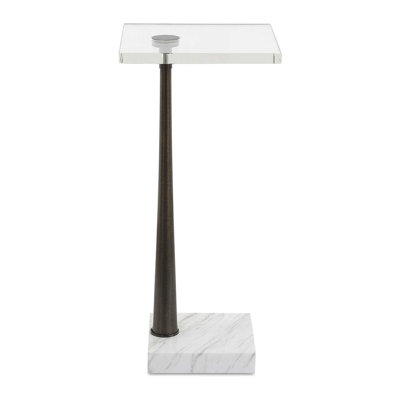 Uttermost Pelton Marble Glass Drink Table