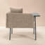 Chaise d'appoint rembourrée Minimalist avec table d'appoint intégrée et pieds en métal-1044670520