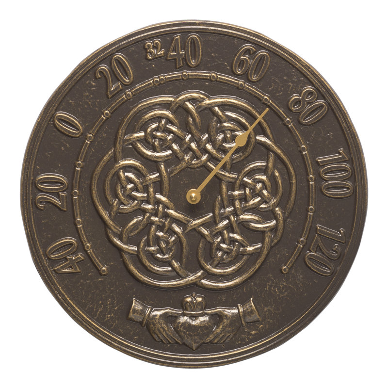 Irish Blessings Thermometer, French Bronze
