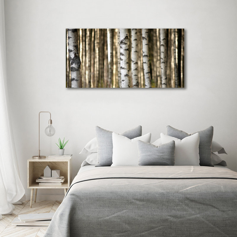 Birches - Wrapped Canvas Print, Canvas, 70cm H x 140cm W