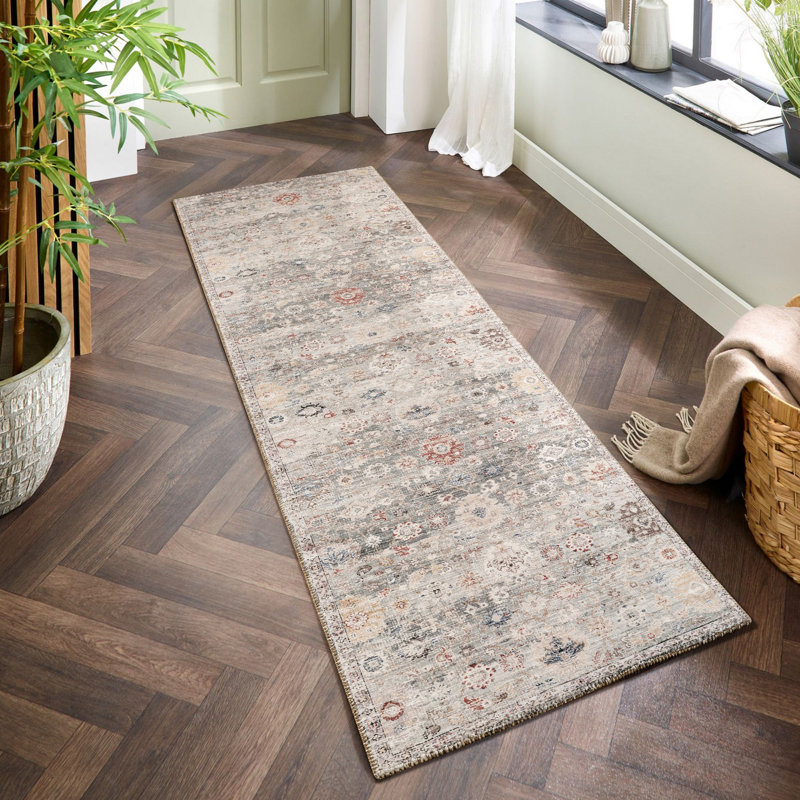 Multi Color Special Design Area Rug, Runner 2'7" x 9'10"