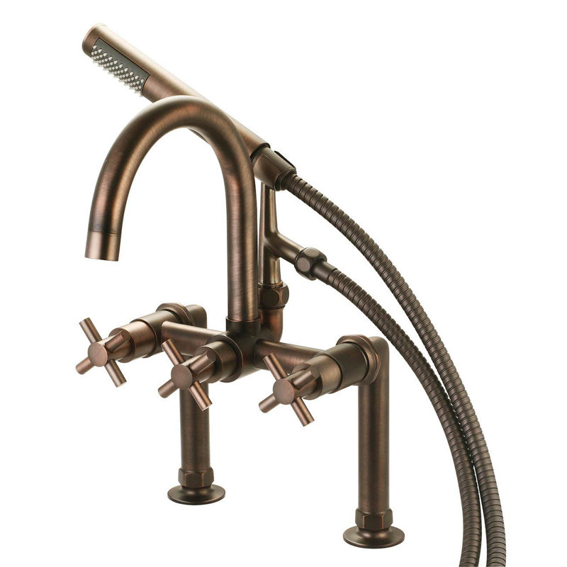 Robinet de baignoire sur pieds 3 poignées Mason Hill, Chrome
