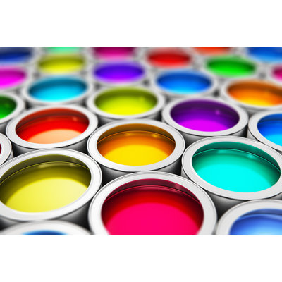 Colour Paint Cans by Scanrail - Wrapped Canvas Print