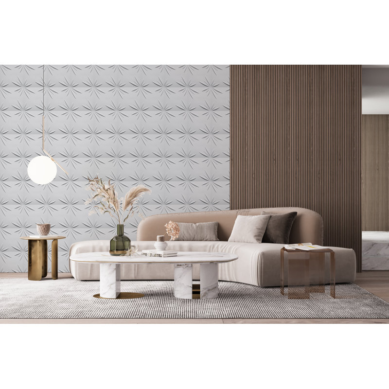 Panneau mural 3D blanc 19,7 po x 19,7 po Falkirk Ross (paquet de 5)