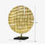 Bejtush Gold Round Metal Figurine & Sculptures with Black Base for Living Room Decoration, Home Decor-1650256155