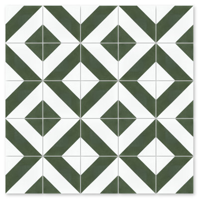 Diagonal Four A 8" x 8" Patterned Wall & Floor Tile