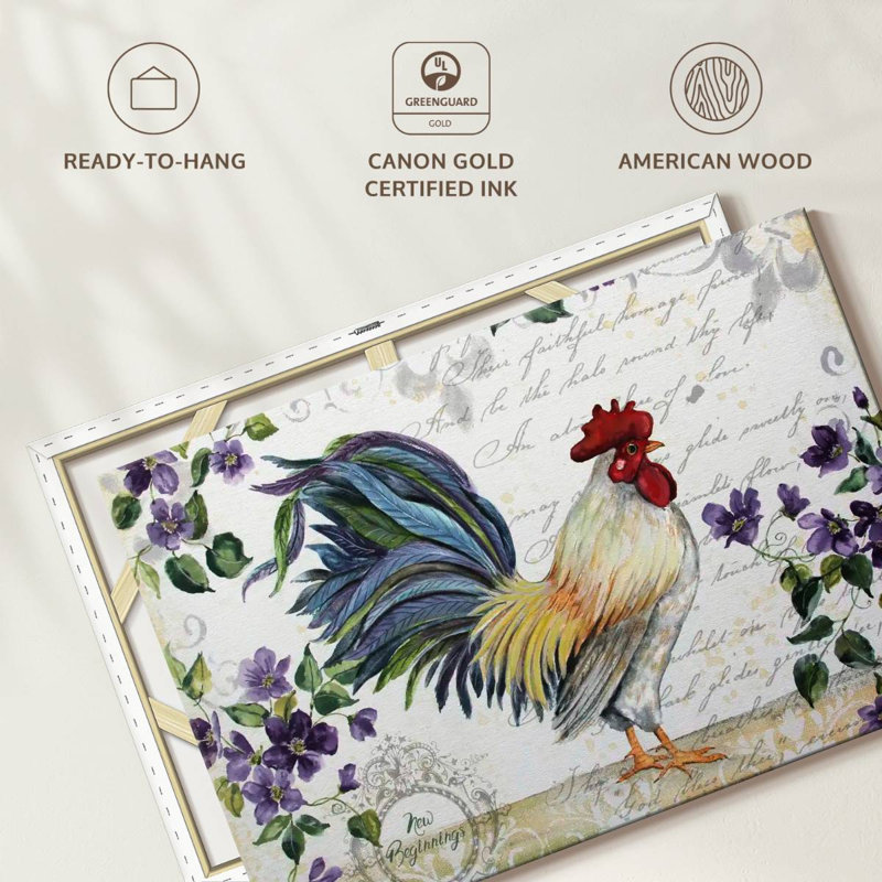 Brampt Seasonal Rooster I, 16" H x 24" W