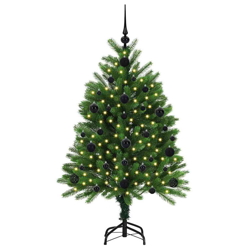 Christmas Tree with 150 LEDs with Stand 120 cm PE, Black
