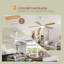 Ventilateur de plafond d'intérieur moderne de 52 pouces avec ventilateur à 6 vitesses et 5 pales avec télécommande-121071118-121071116