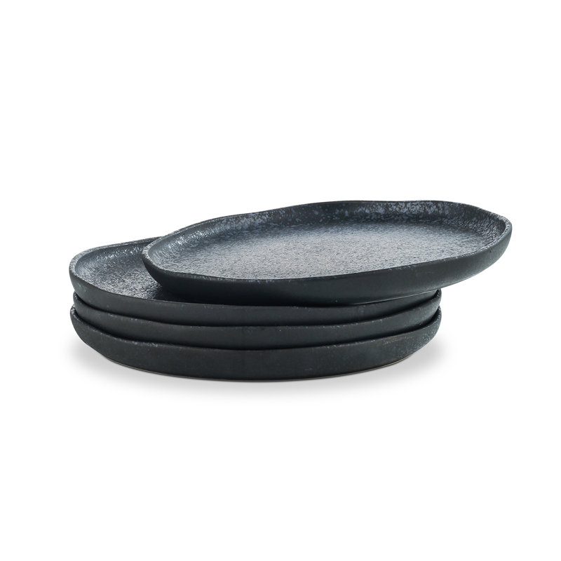 Stone Lain Tom 4-Piece Dinner Plate Set Stoneware, Gray