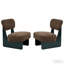 Chaise d'appoint rembourrée en bois avec dossier