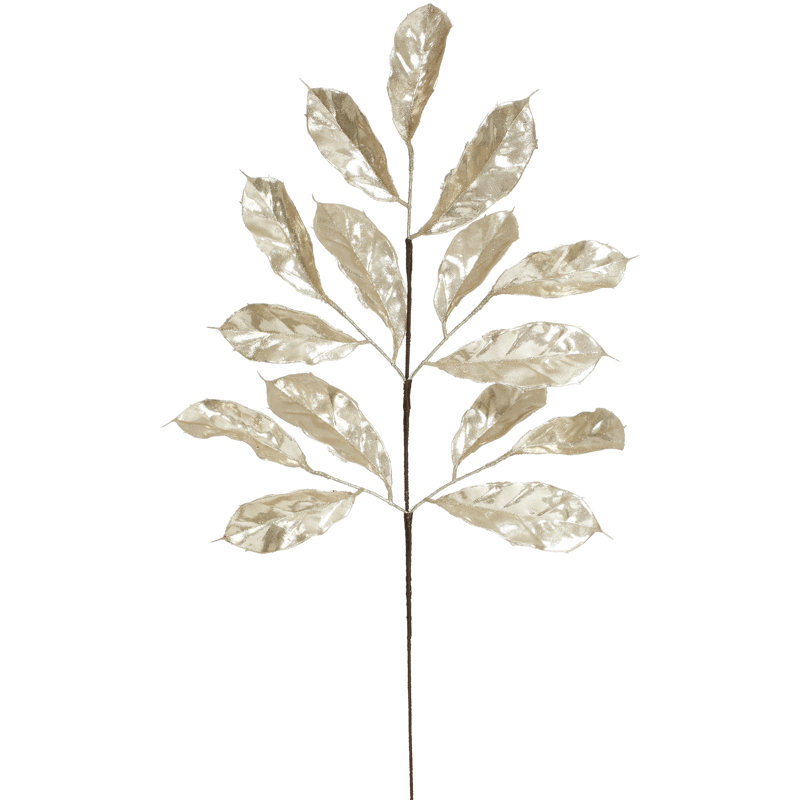 Magnolia Leaf Spray - 30 Inches Set Of 6, Gold/Silver