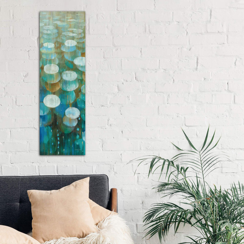 Raindrops II by Danhui Nai - Wrapped Canvas Panoramic Print, 30.48 cm H x 91.44 cm W x 3.175 cm D