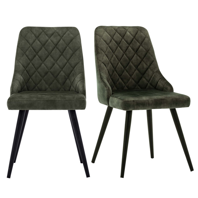 Olmo Upholstered Dining Chair, Green