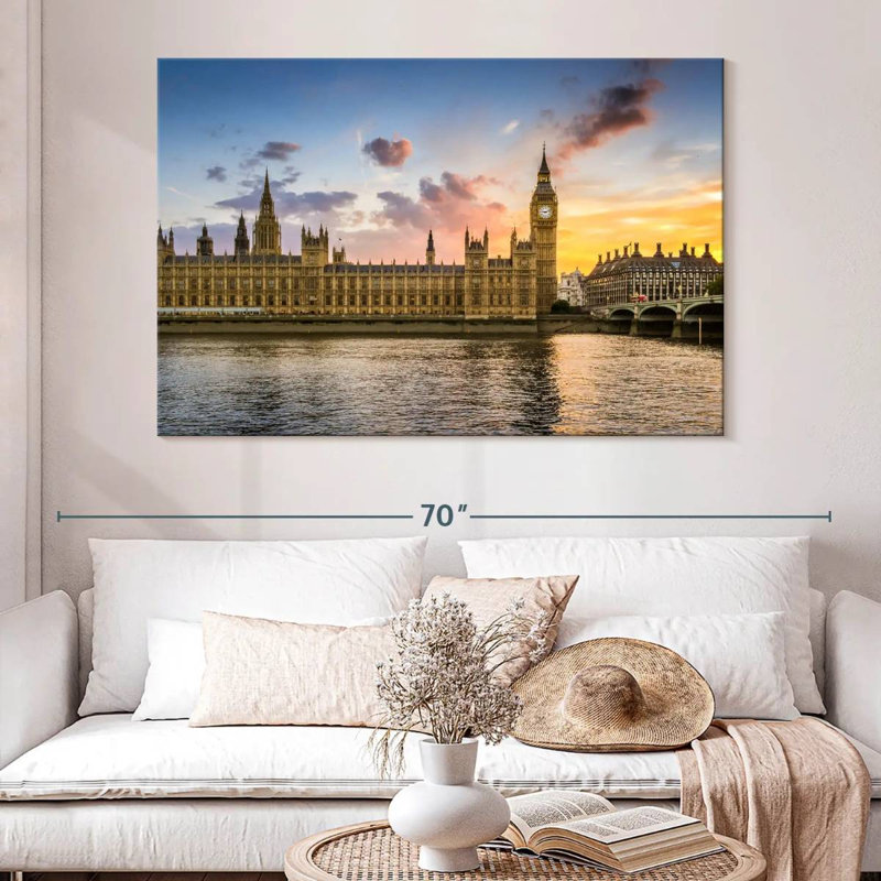 Nicci Big Ben Against Sunset, 34'' H x 51'' W