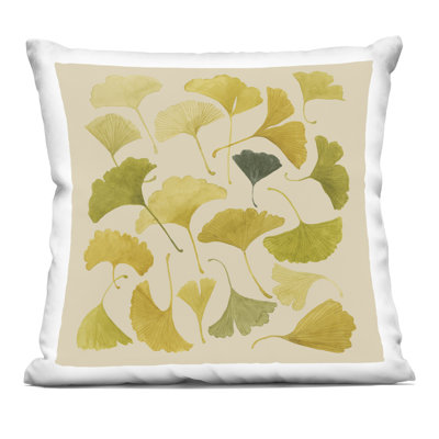 Leaves  Decorative Printed Throw Pillow, design by Grace Popp